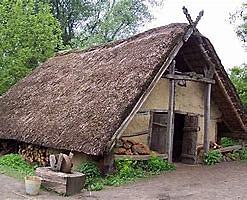 prehistorisch huisje in het openlucht museum