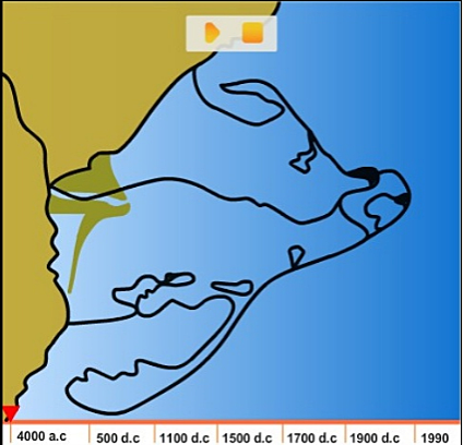 S'incia la seva expansió mar endins.