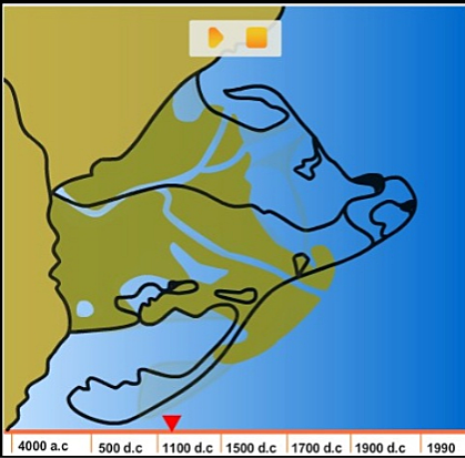 Els terrenys deltaics ja s'endinsaven.