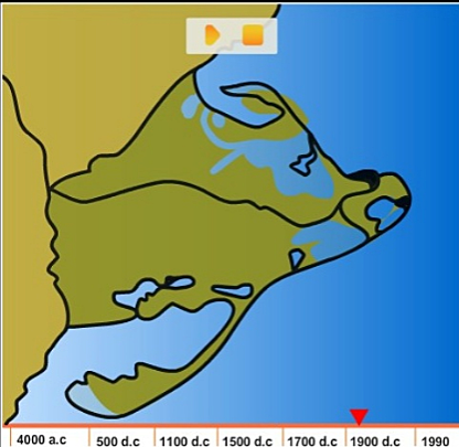 El riu Ebre segueix es dirigeix cap al nord, i comença a abandonar la desembocadura original.
