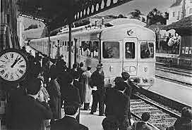 Chegada do comboio a Portugal