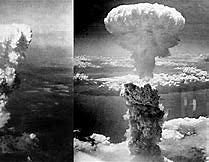 Atomic bombs dropped on Hiroshima and Nagasaki