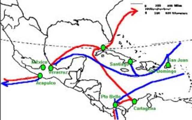 Colonial trade is restricted to two convoys of privately-owned ships a year,