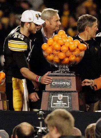 Iowa won Orange bowl
