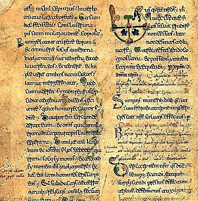 Modelo de escritura gótica