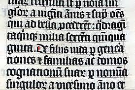 Modelo de escritura gótica