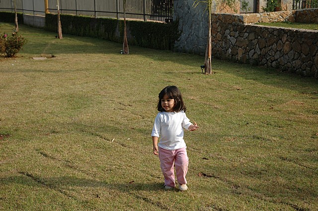 just a normal kid walking on the Park