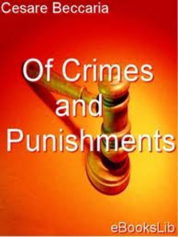 On Crimes and Punishments written by Cesare Beccaria.