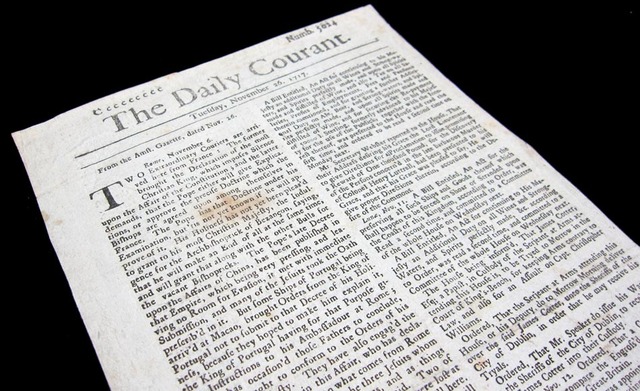 The first daily newspaper printed in London