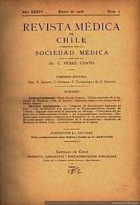 Apareció la "Revista Medica Chilena"