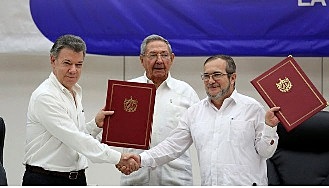 Finally, the peace treaty between Colombia and the Farc guerrilla group was signed.