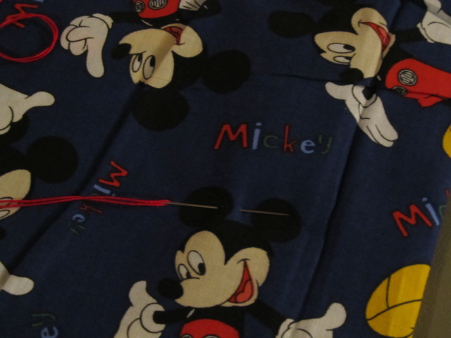 Run thread through layers