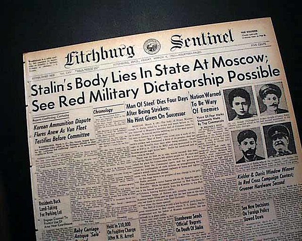 Joseph Stalin dies.