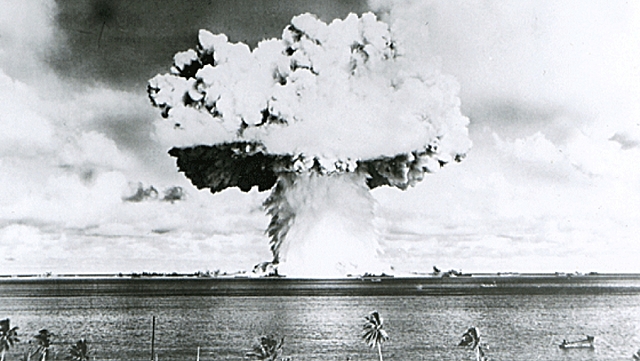 The United States tests a hydrogen bomb in the Marshall Islands.