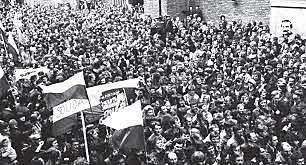 74 people are killed during political protests in Poland.