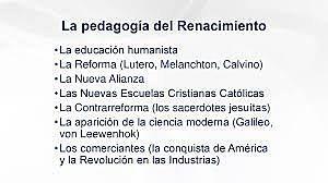 PEDAGOGÍA RENACENTISTA.