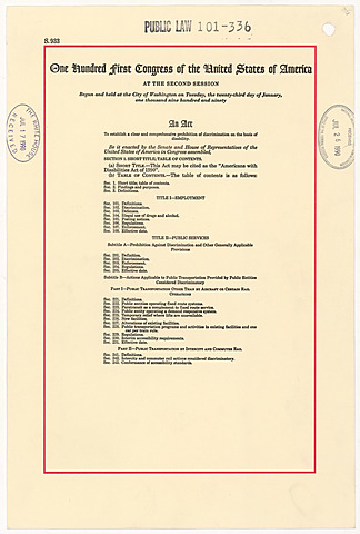 ADA introduced to Congress