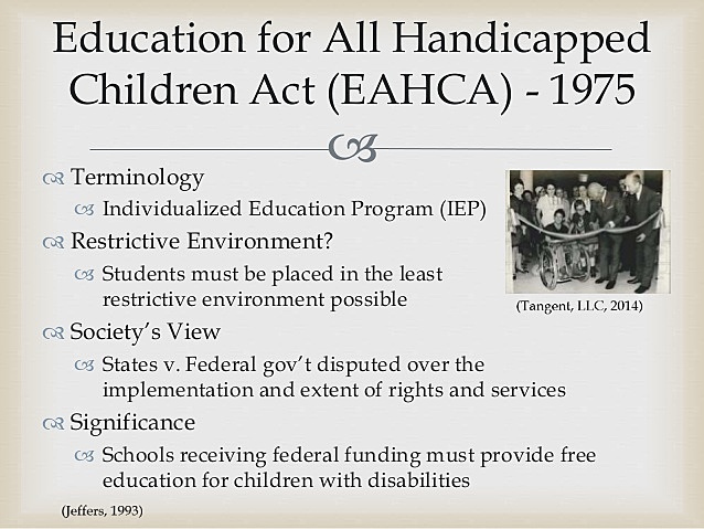 Education for all Handicapped Children Act, PL94-142