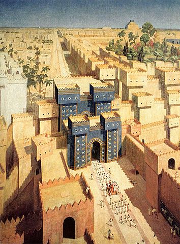 Reconstruction Drawing of Babylon in the 6th Century BCE