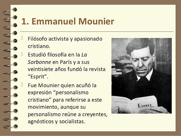 EMMANUEL MOUNIER, PERSONALISTA.