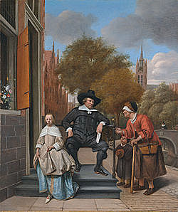 Adolf en Catharina Croeser aan de Oude Delft - Jan Steen