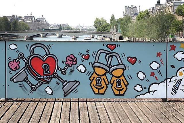 Street art op de pont neuf, Jace
