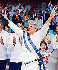 La llegada de Violeta Chamorro