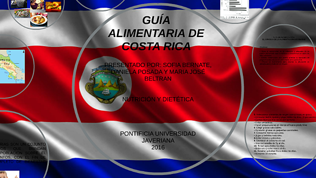 Guías Alimentarias y de actividad física para la población costarricense.