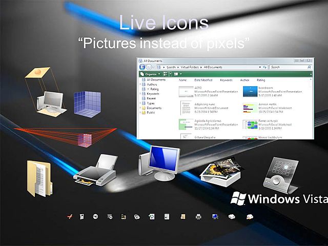 Windows Vista – Live Icons