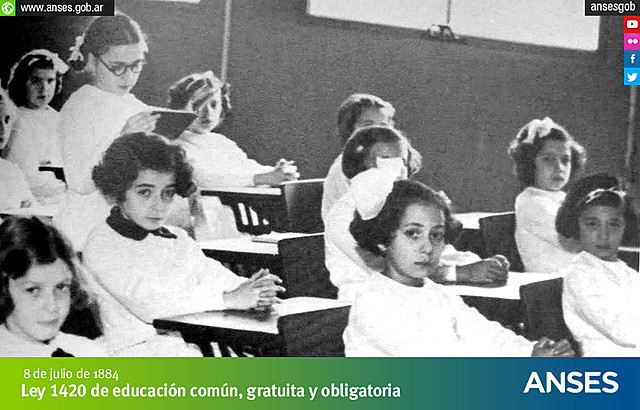 Marco Nacional - Dimensión Política: Ley 1420 de educación común, gratuita y obligatoria.
