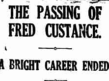 Fredrick Custance died