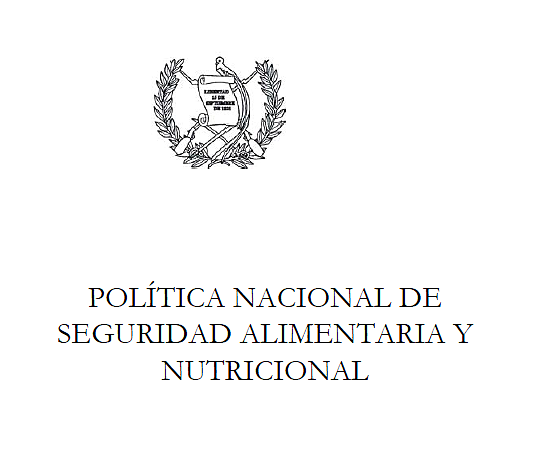 Política Nacional de Seguridad Alimentaria