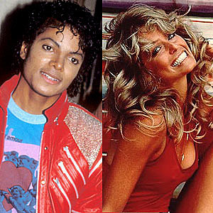 Farrah Fawcett y Michael Jackson.