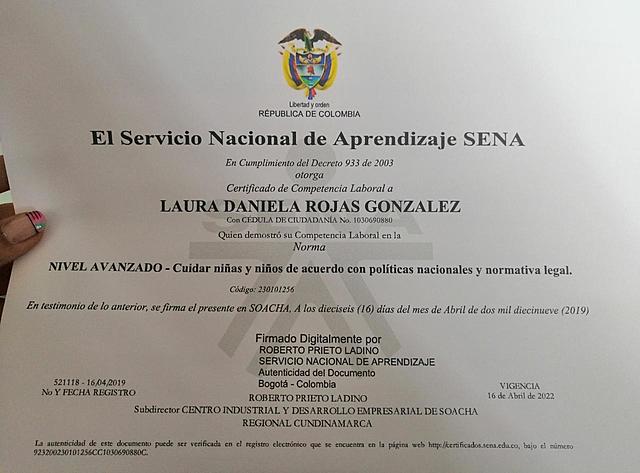 Certificado de Competencia Laboral; NIVEL AVANZADO.