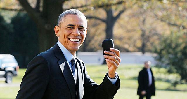 Barack Obama-Blackberry