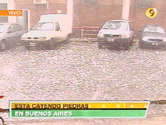 Histórica caída de granizo en Capital y el Conurbano