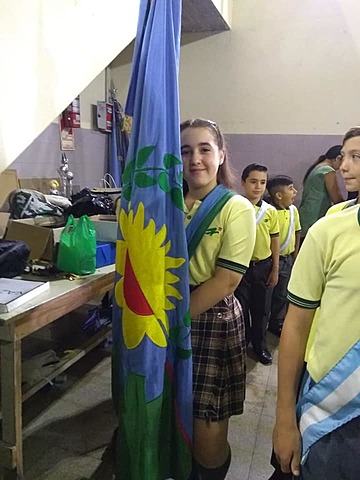 Abanderada tercer promedio, fin de ciclo