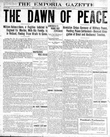 Armistice Day/ End of WWI