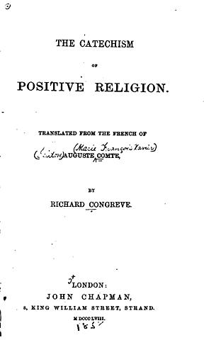 The Catechism of Positive Religion