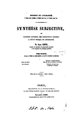 Synthèse subjective