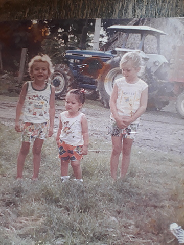 When we lived in the farm.