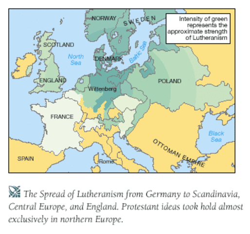 The spread of protestanism