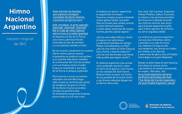 Desasnando los versos del Himno Nacional Argentino...