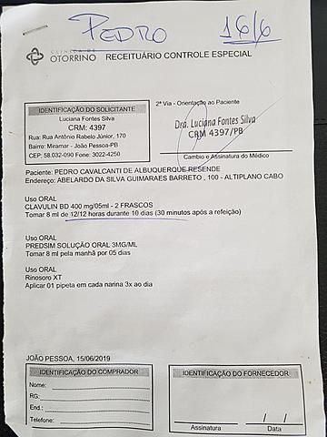 Consulta otorrino - PEDRO