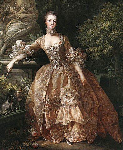 Silueta femenina: Vestido “a la francesa”