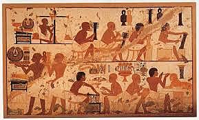 Tumba de Thebas: grabados, bloques de piedra. Procedimiento maya en América central