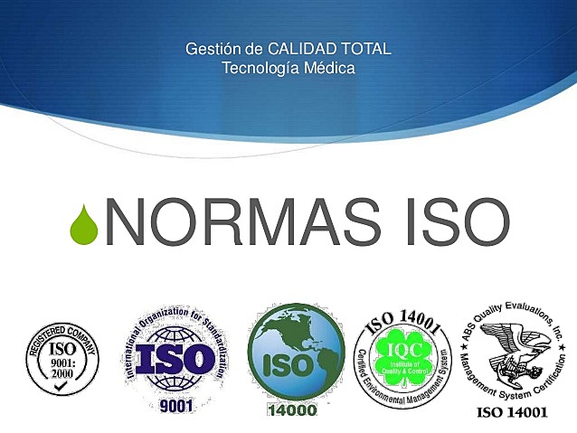 Normas ISO – 9000: Comité técnico 176 de estándares británicos, principios universales, norma internacional, empresas fabricantes diseñan y establecen métodos y sistemas de control de calidad.