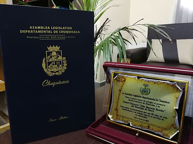 RECONOCIMIENTO POR LA ASAMBLEA LEGISLATIVA DEPARTAMENTAL DE CHUQUISACA
