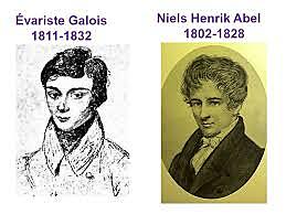 Evariste Galois y Niels Abel