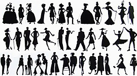 Timeline: La evolución de la silueta desde el siglo XVIII a finales del siglo XIX.